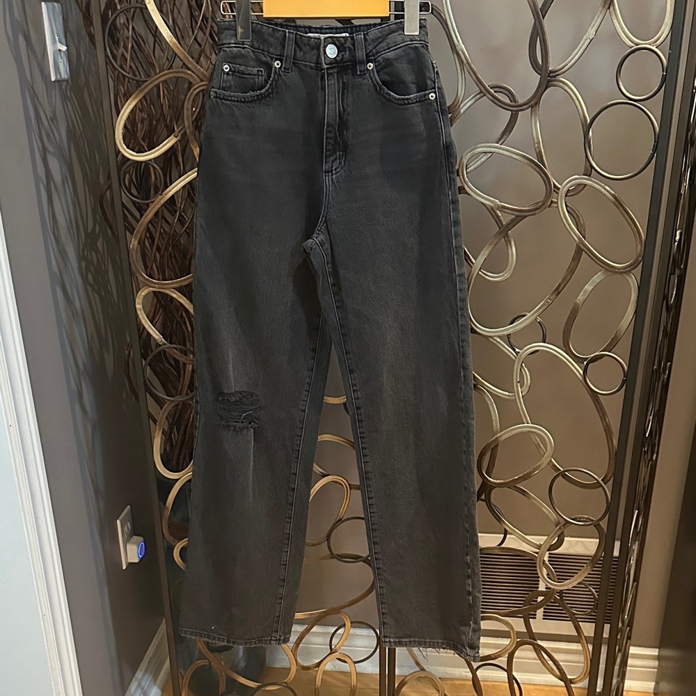 Garage Women’s Black Jeans, Wide Leg